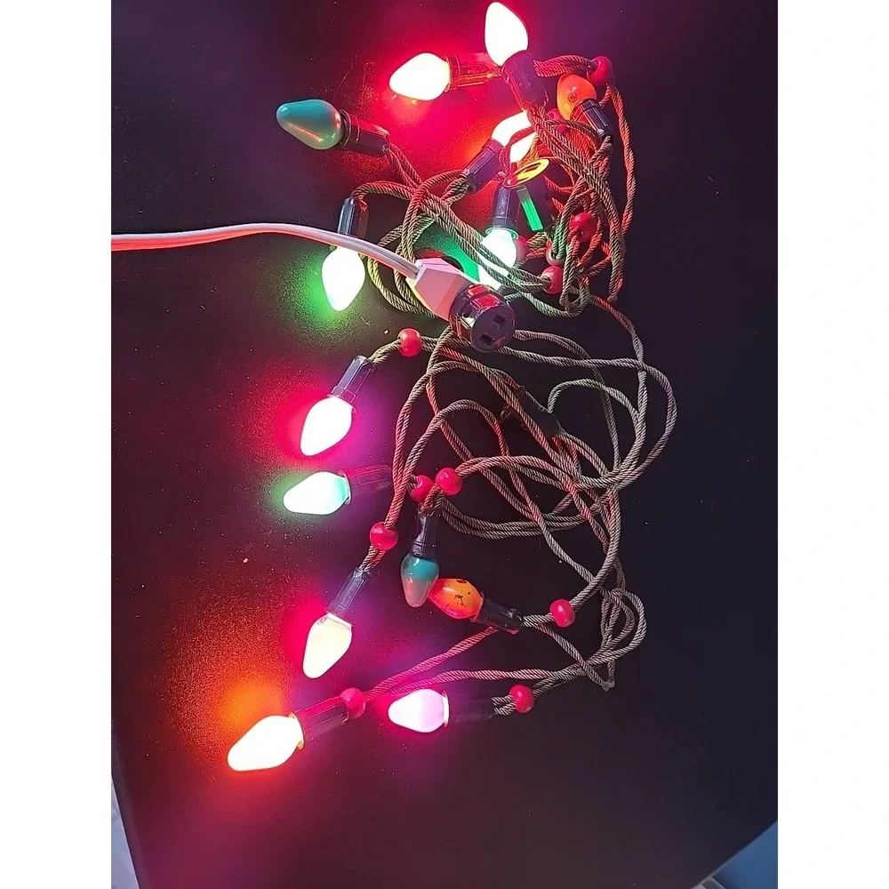 Vintage Noma 2 Strands Christmas Lights Mazda Lamps‎